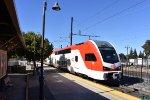 Caltrain # 132 gliding into the depot, enroute from San Francisco to Tamien 